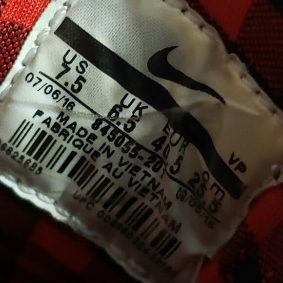 Nike Dunk Ultra High ‘String’ 2016 845055-201 M7.5/W9 Gray Plaid Swoosh - Picture 9 of 10